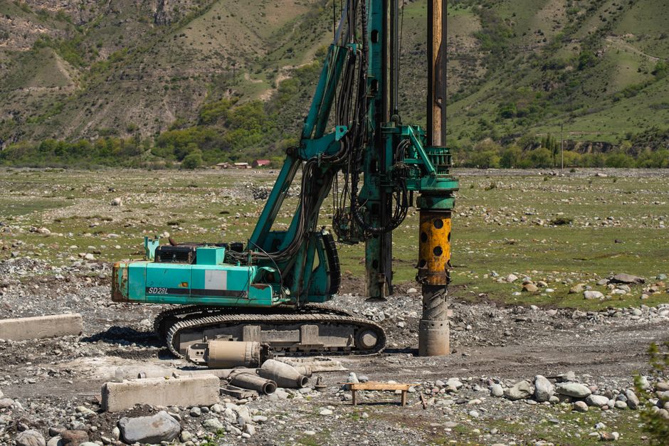 Geophysical survey equipment in the field